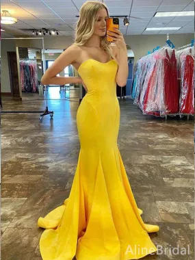 Elegant Strapless Mermaid Long Prom Dress,Evening Dress,PD37828