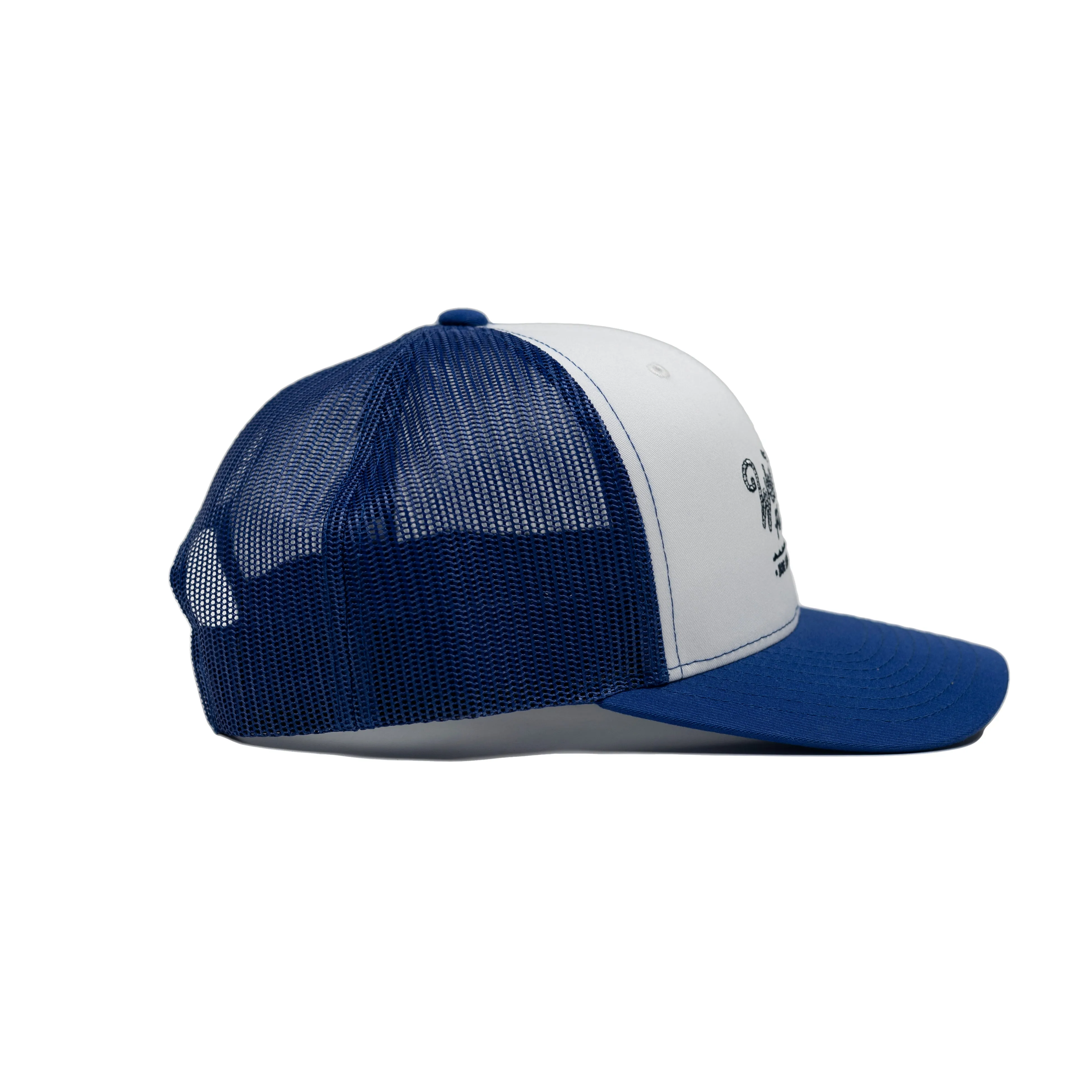 Embroidered Sunrise Snapback Royal White