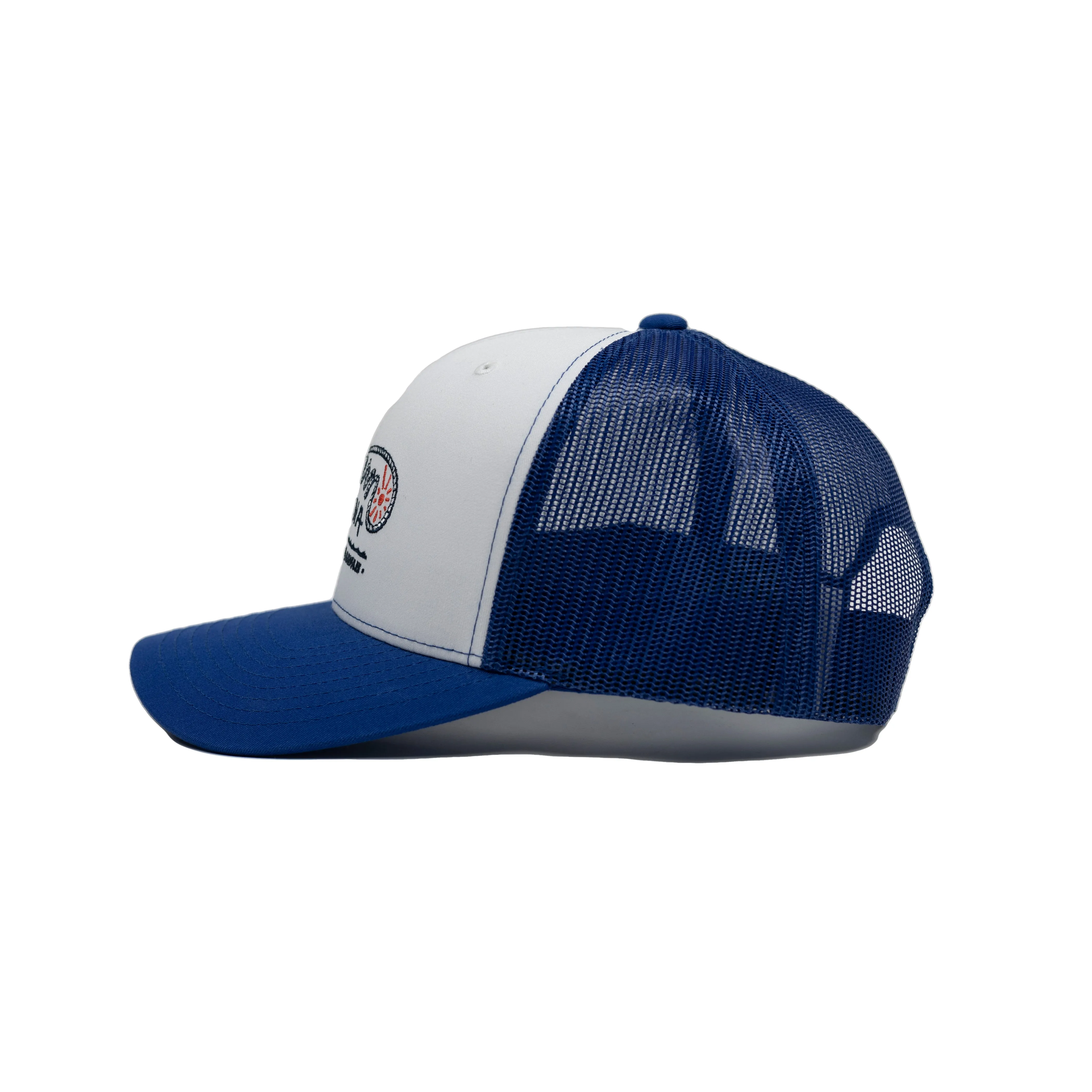 Embroidered Sunrise Snapback Royal White