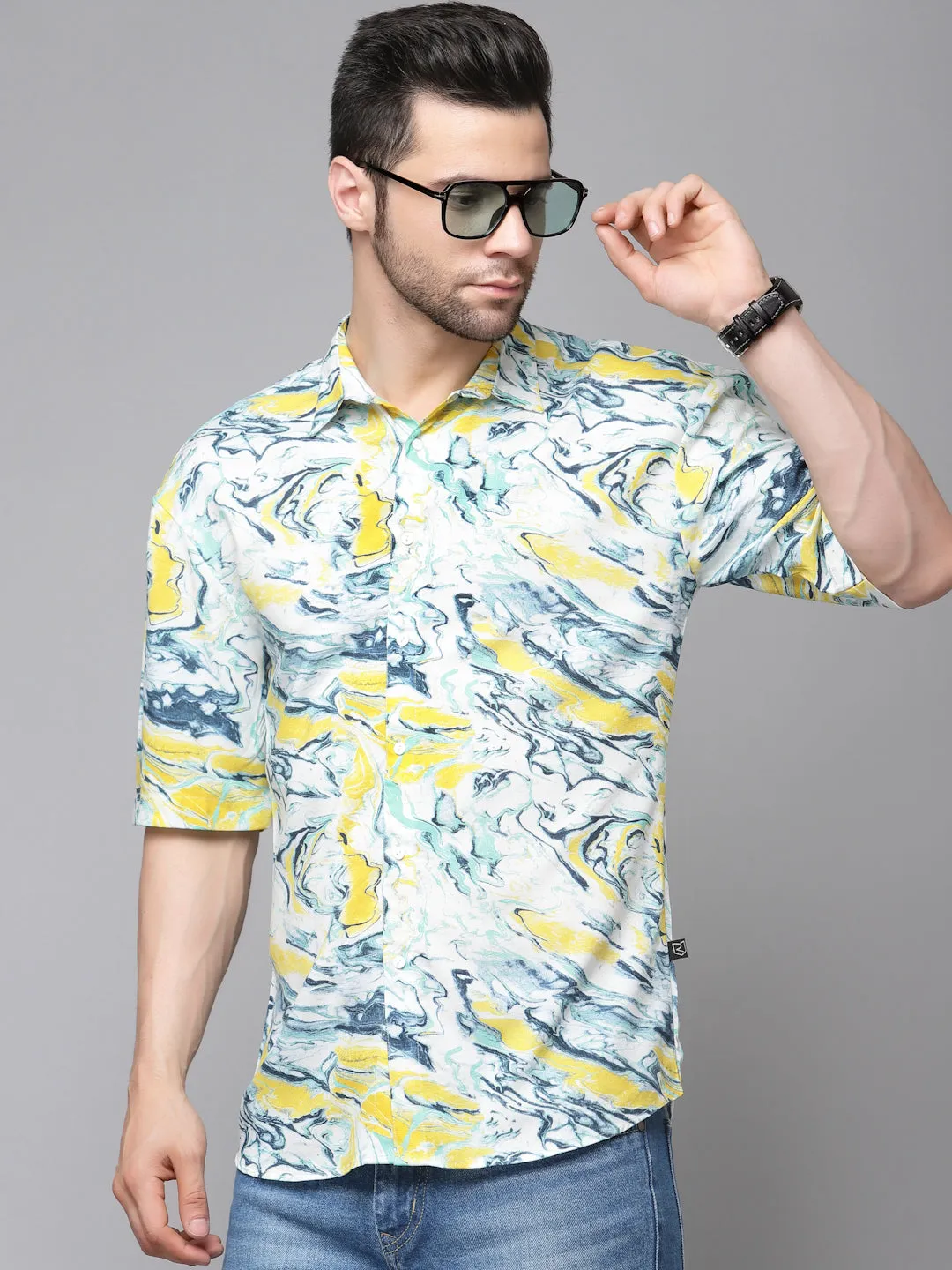 Exotic Hawaiian Shirt With Drop Shoulders