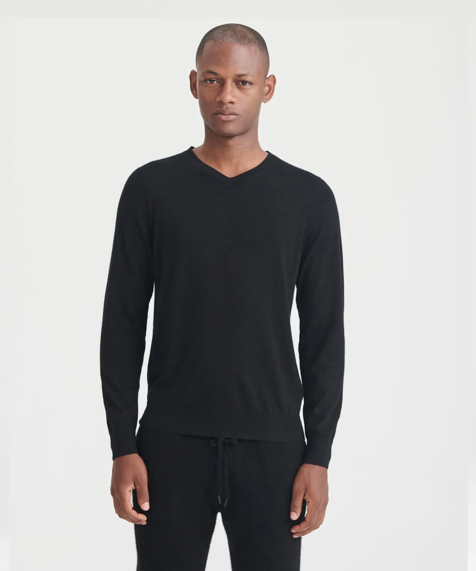 Fancy Cashmere Long Sleeve V-Neck