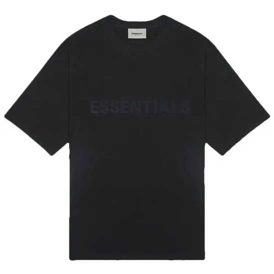 FEAR OF GOD ESSENTIALS 3D Silicon Applique Boxy T-Shirt Limo/Black