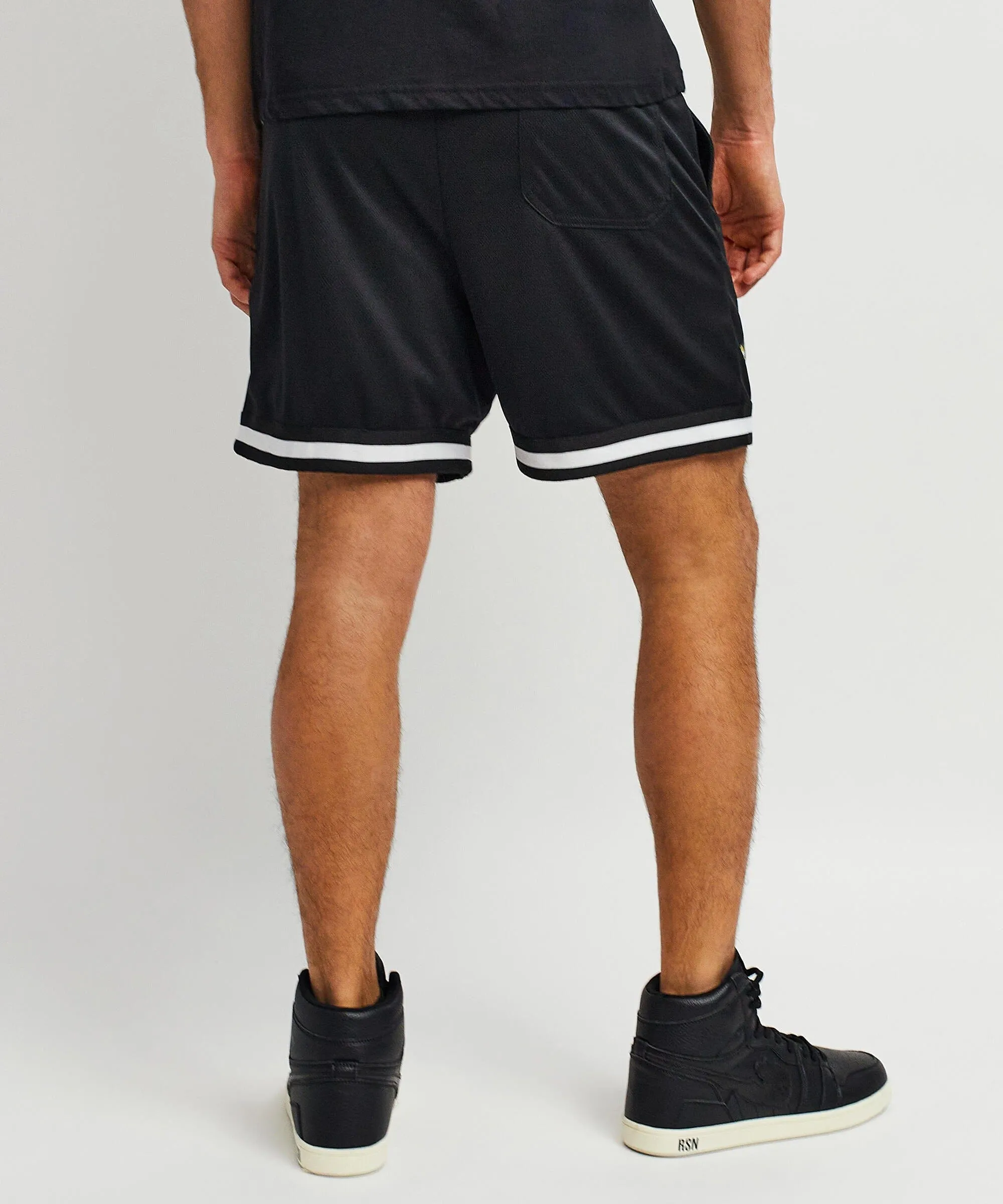 Fearless Tattoo Art Mesh Shorts - Black