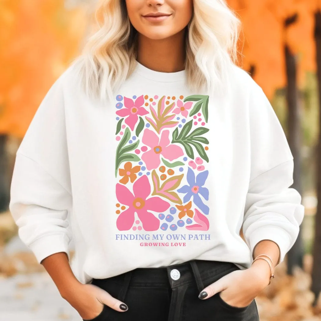 Finding My Path Floral Spring Graphic T-Shirt - SP417