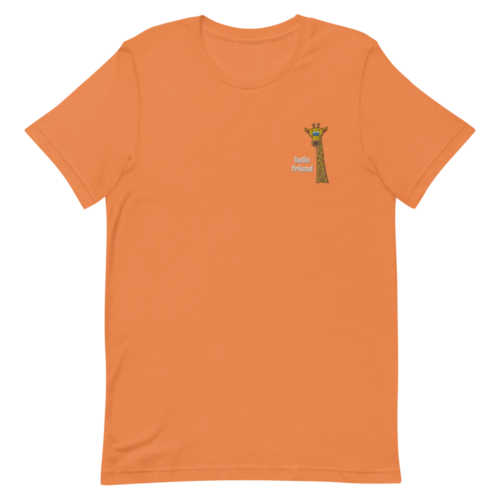 Friendly Giraffe Embroidered Tee (Adult XS-2XL)