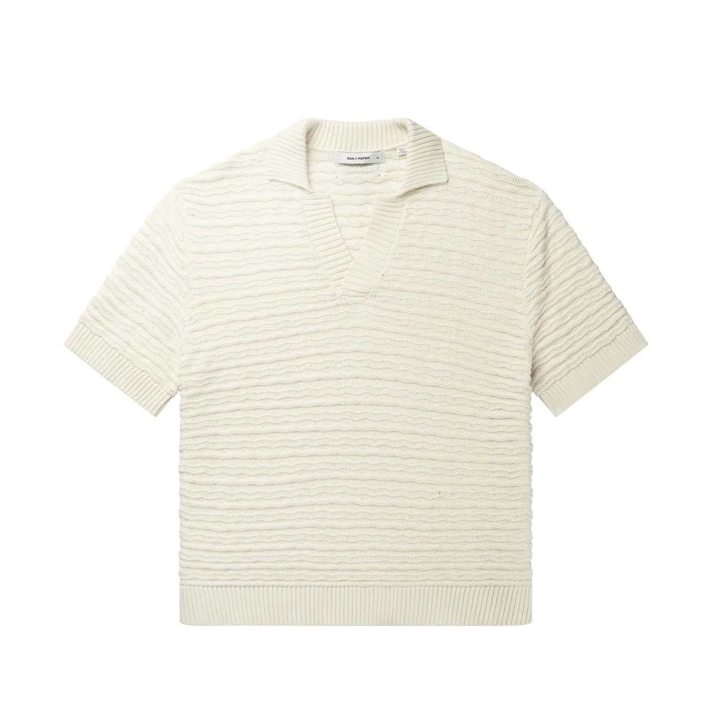 Frost White Jabir Knit Sweater Polo