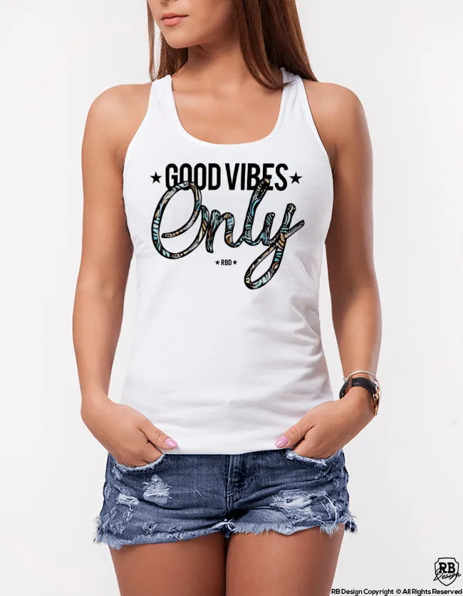 Good Vibes Only Cool Women's T-shirt With Sayings  WD271