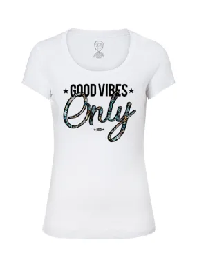 Good Vibes Only Cool Women's T-shirt With Sayings  WD271