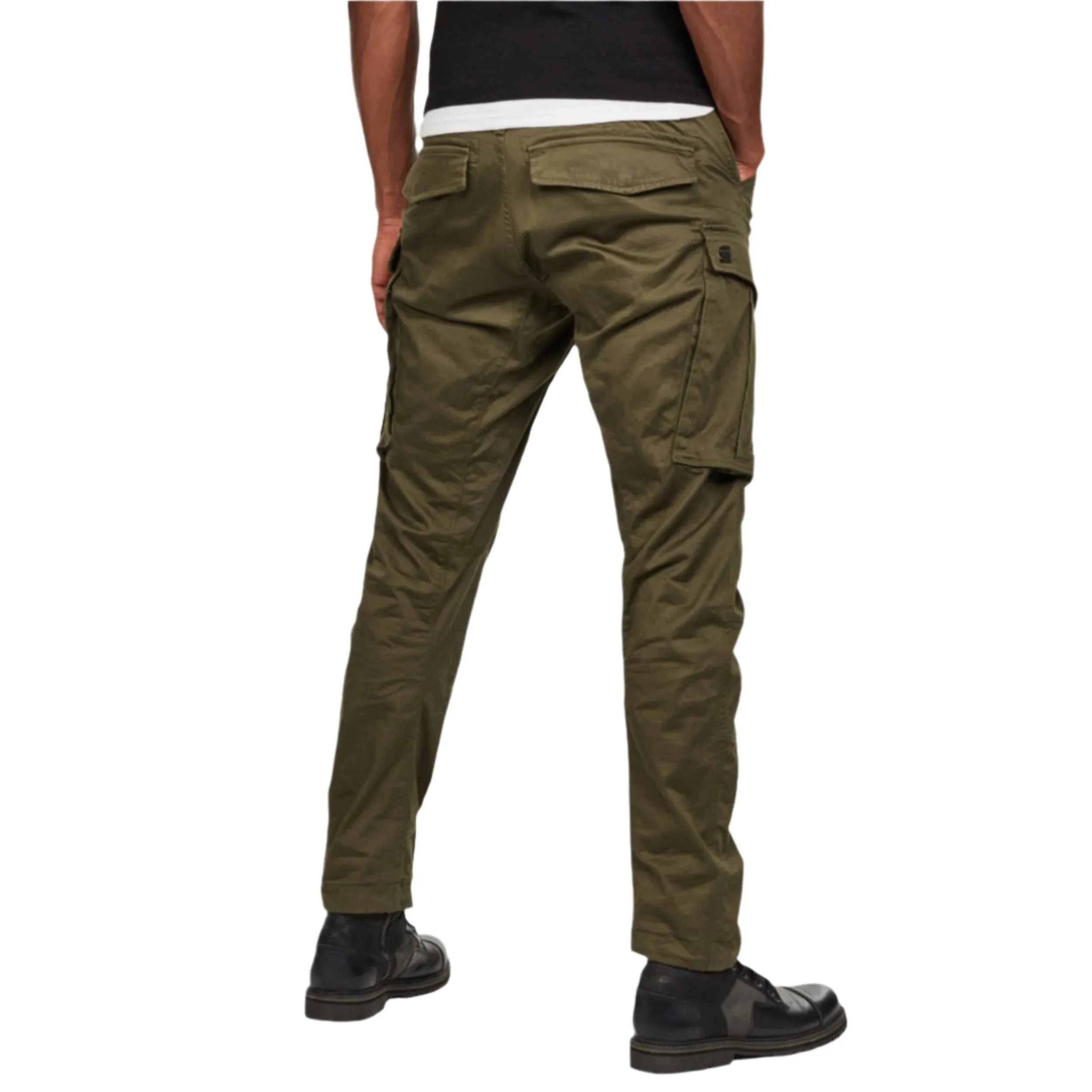 Green Rovic Zip 3D Regular Tapered Pants