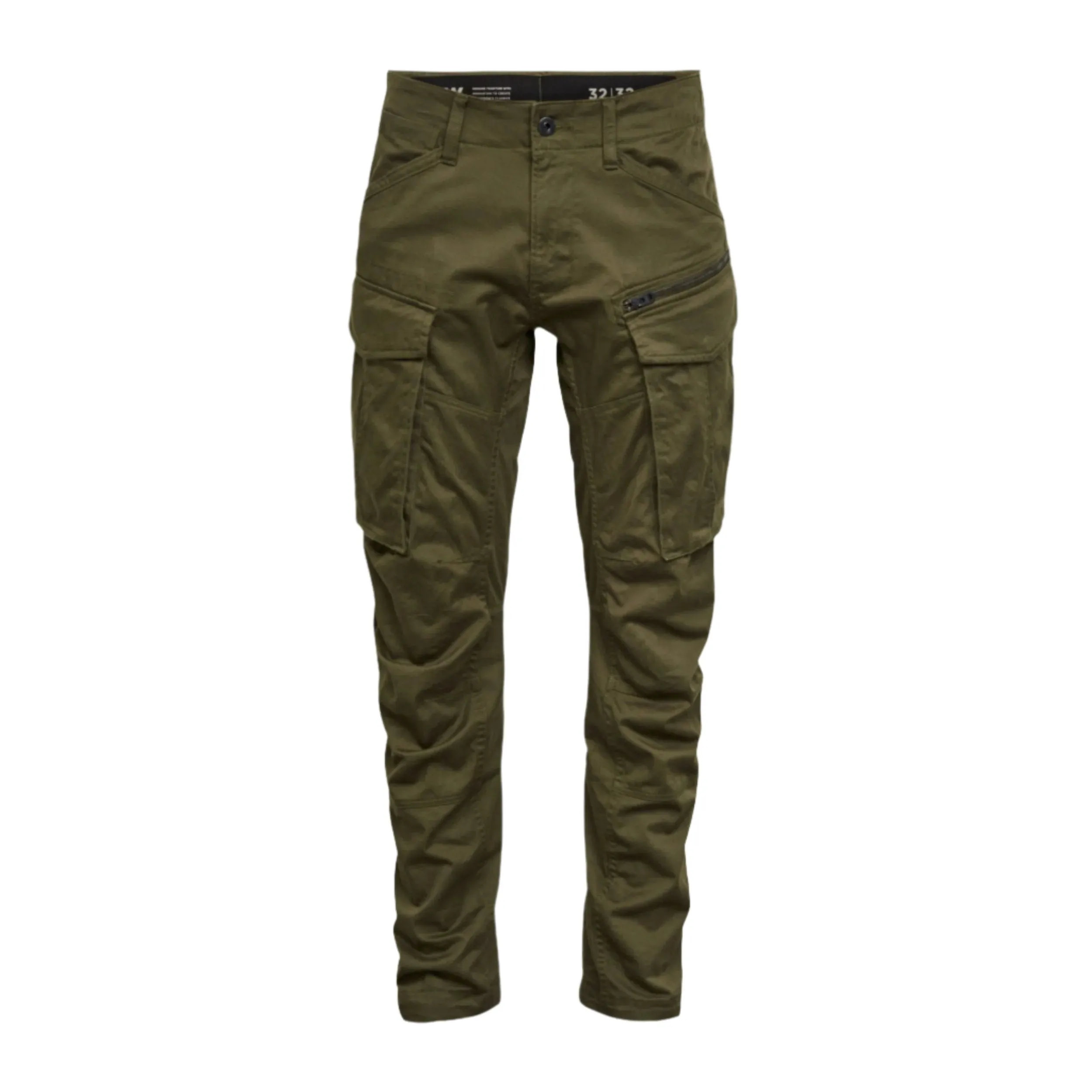 Green Rovic Zip 3D Regular Tapered Pants