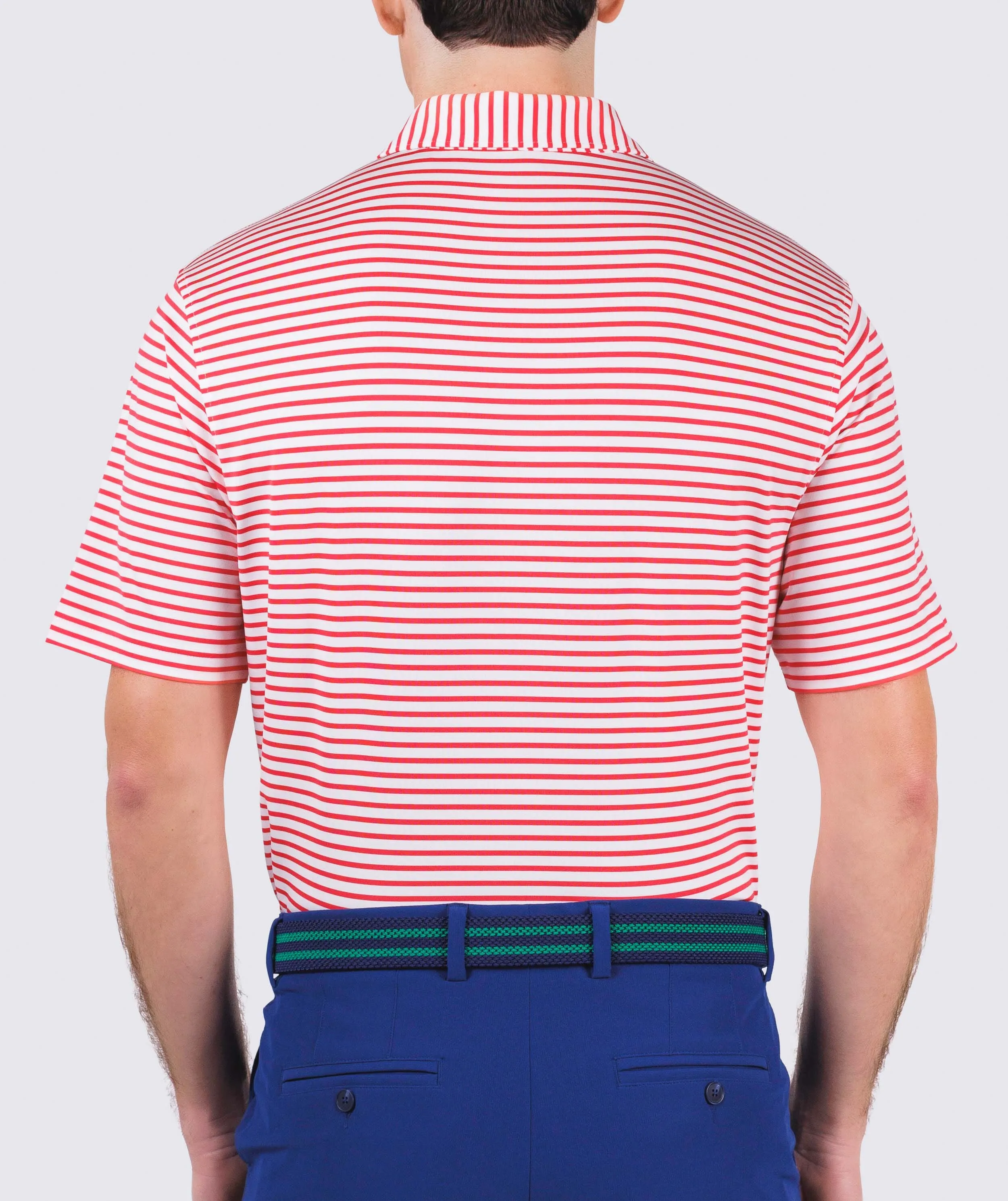 Gus Stripe Performance Polo