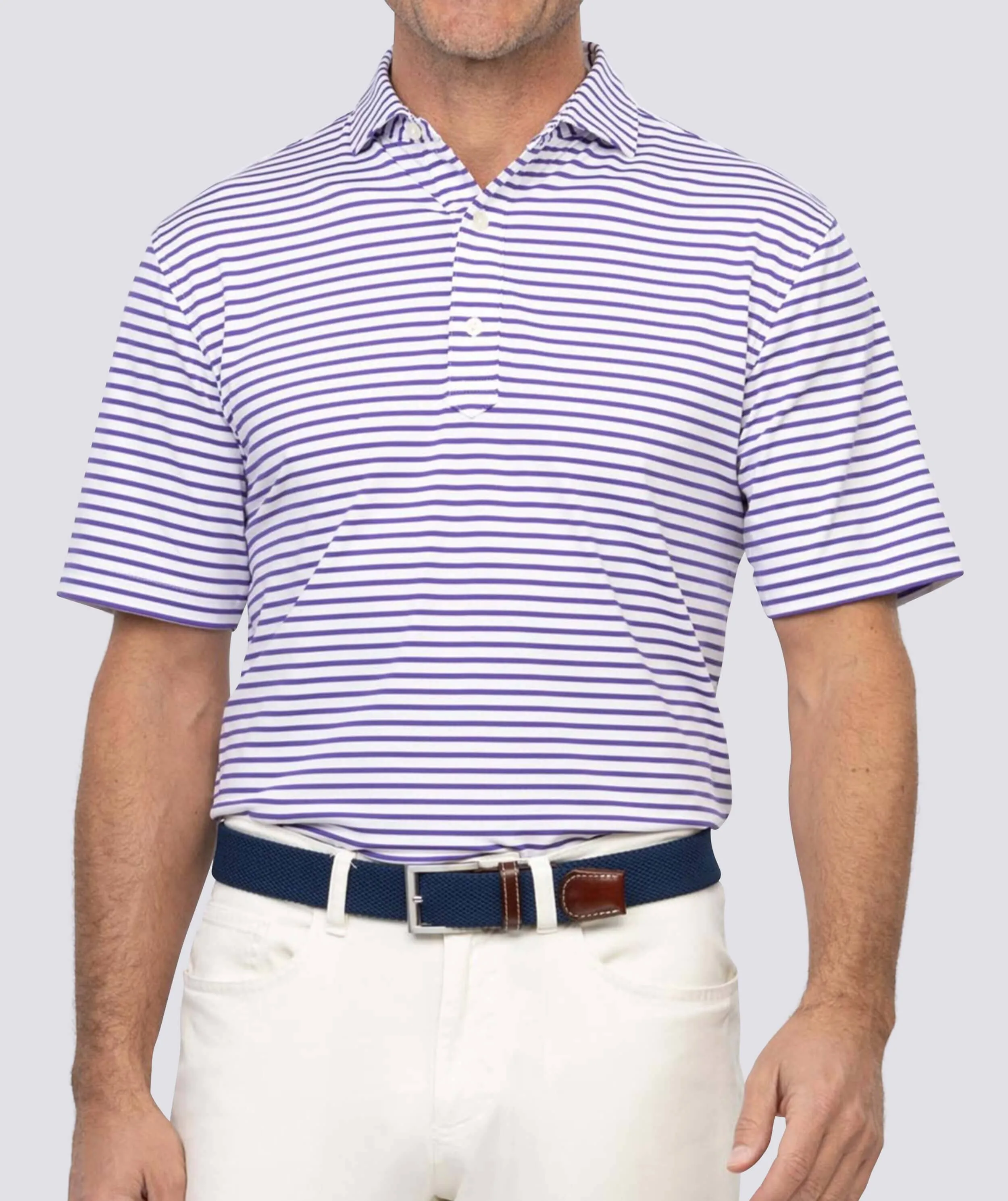 Gus Stripe Performance Polo