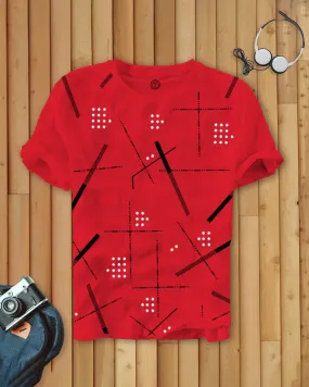 Half Sleeve Red T-Shirt For Men