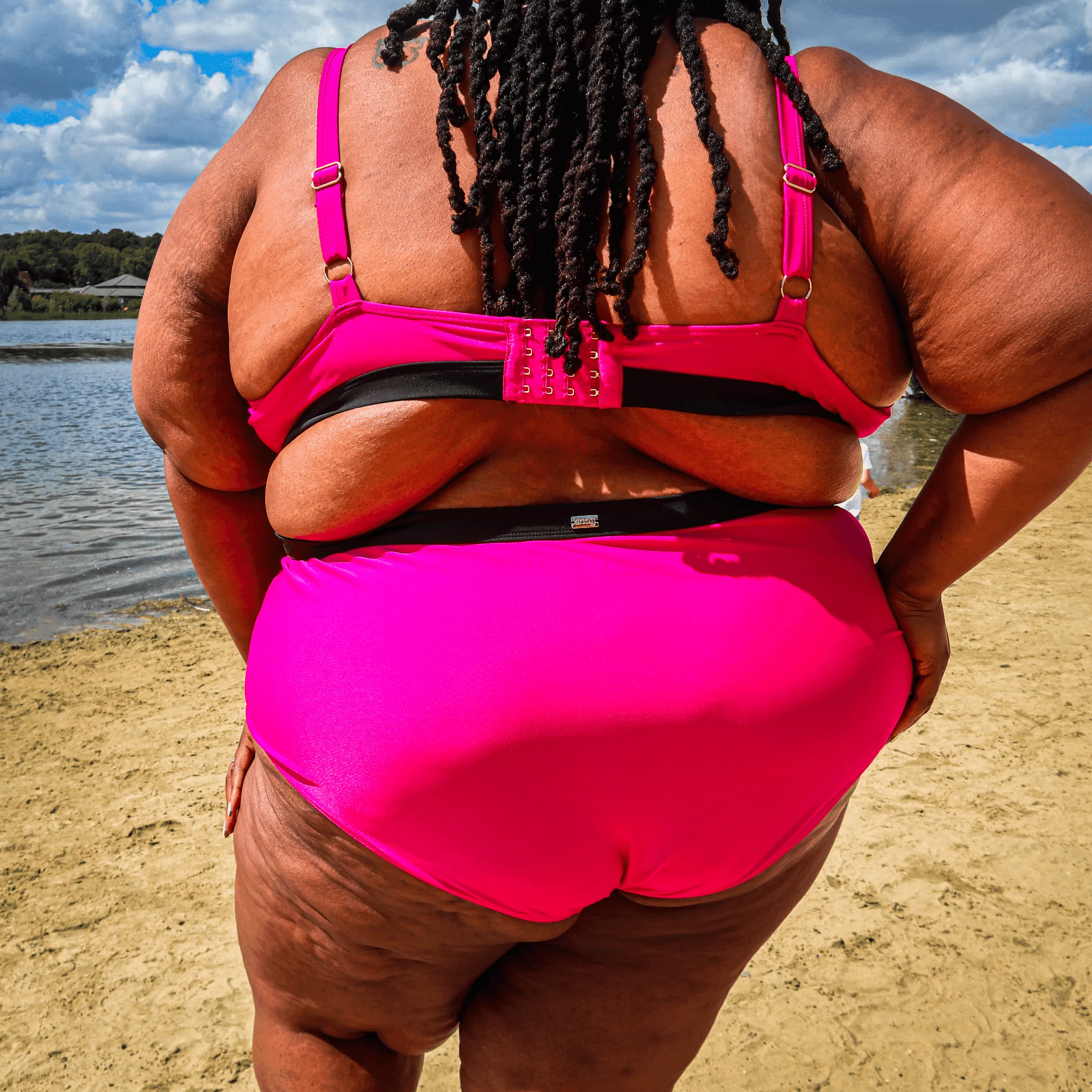 Hasta La Vista Bikini Top - Hot Pink