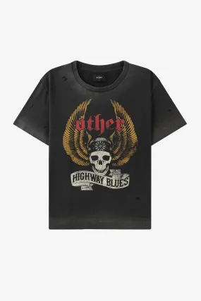 Highway Blues Skull Vintage Tee