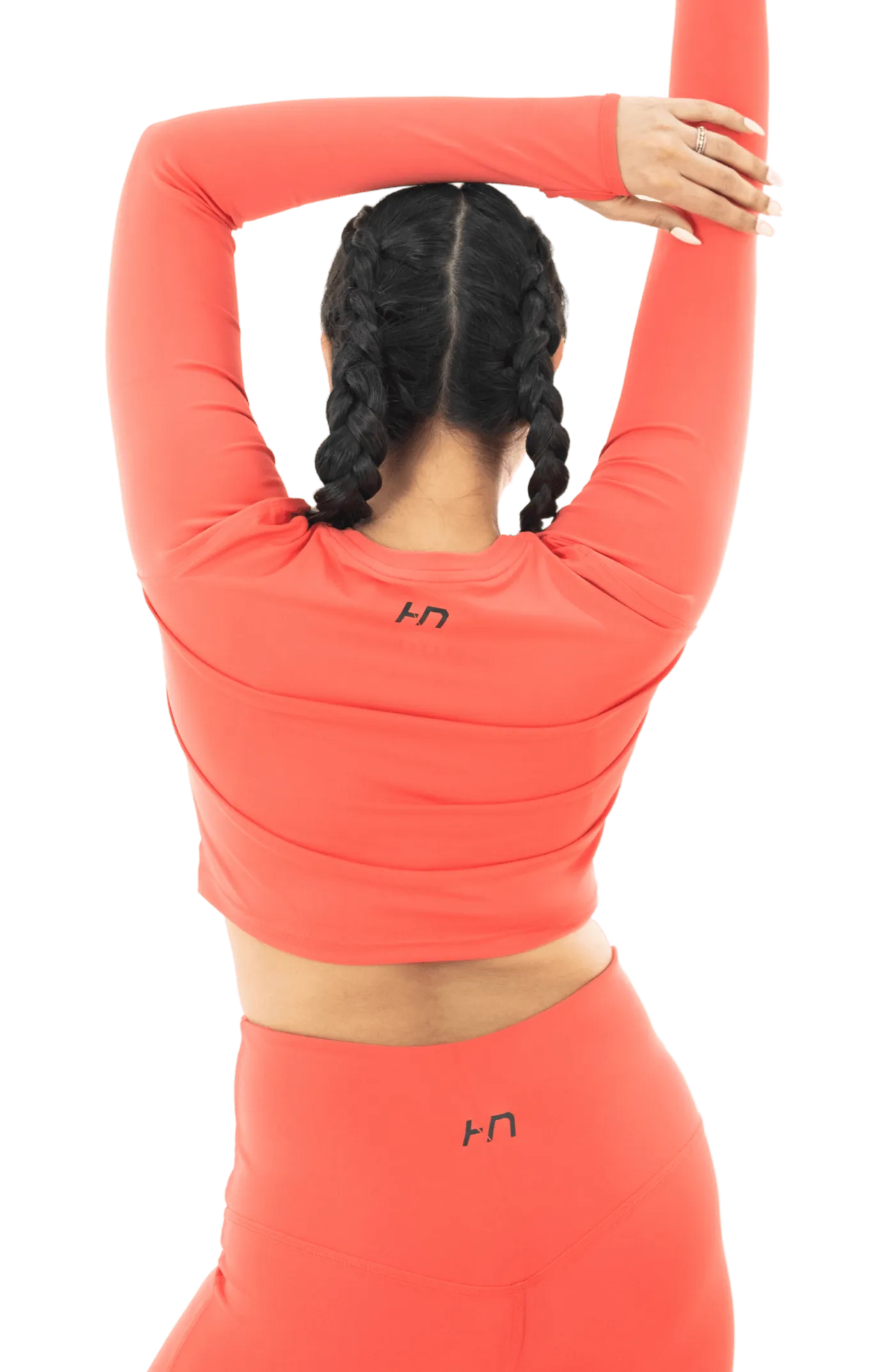 Hot Coral Orange Active Co-Ord Set