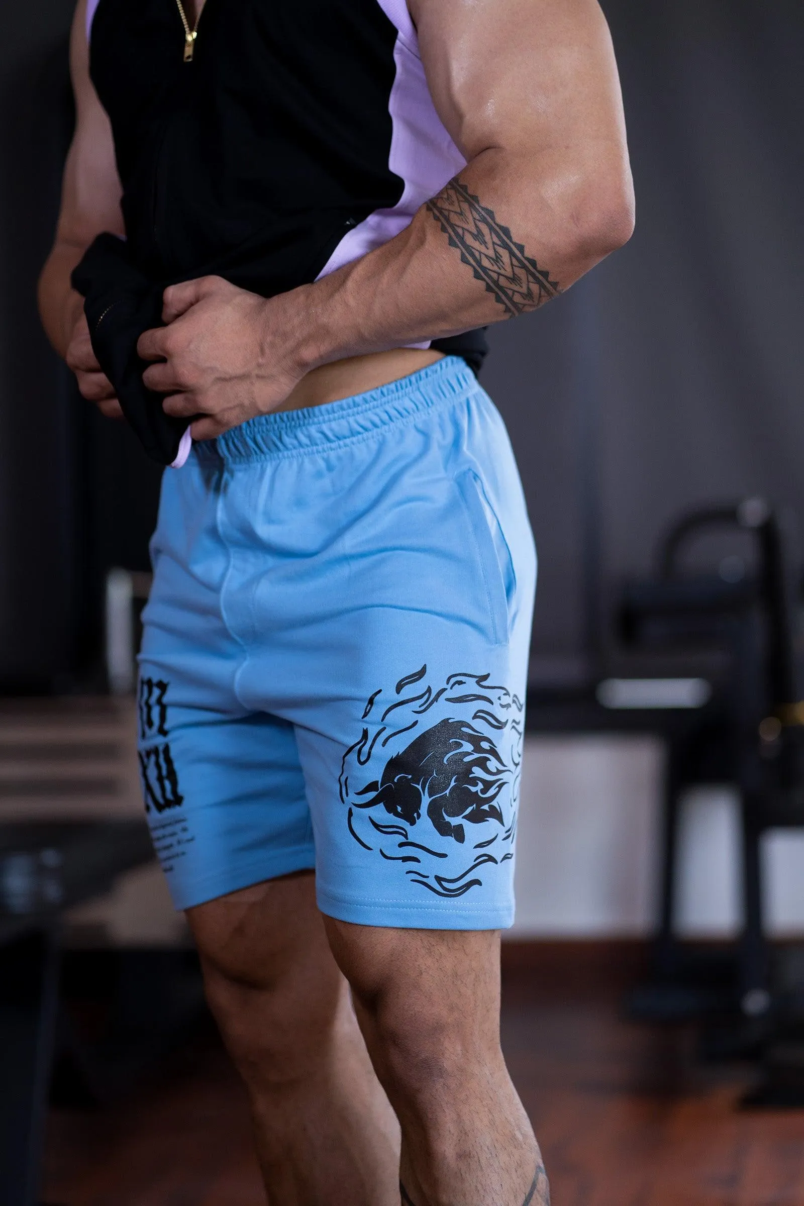 Infinity Fiery Bull Shorts (SKY BLUE)