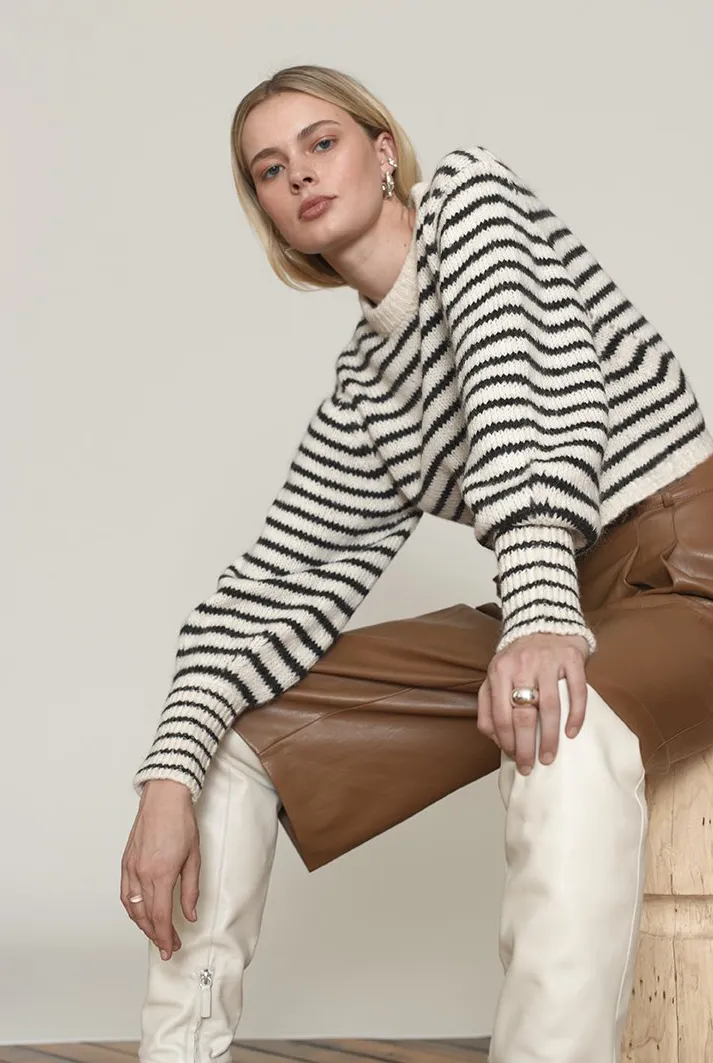 Kara Striped Crew Neck Sweater