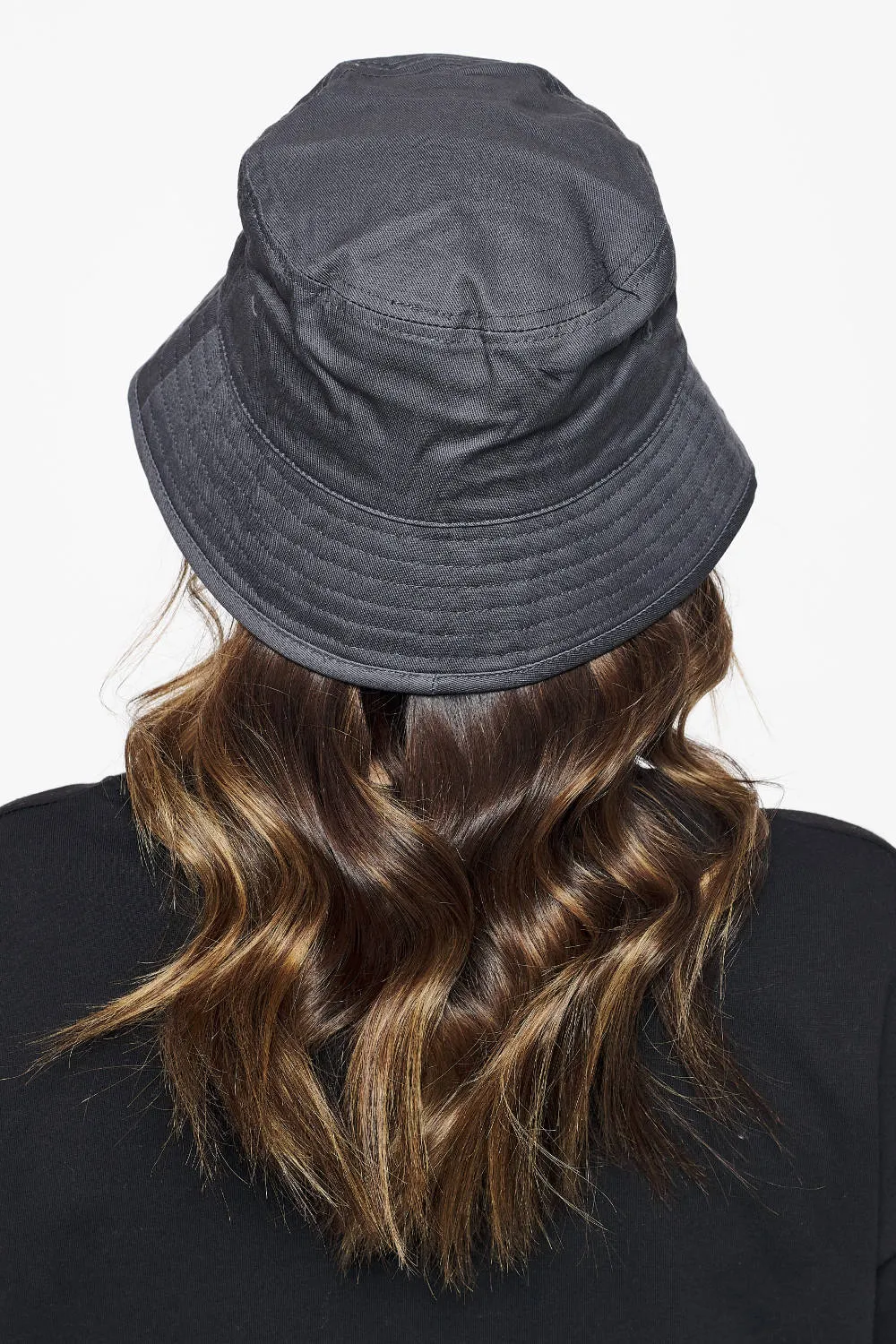 Logo Cotton Twill Bucket Hat Grey