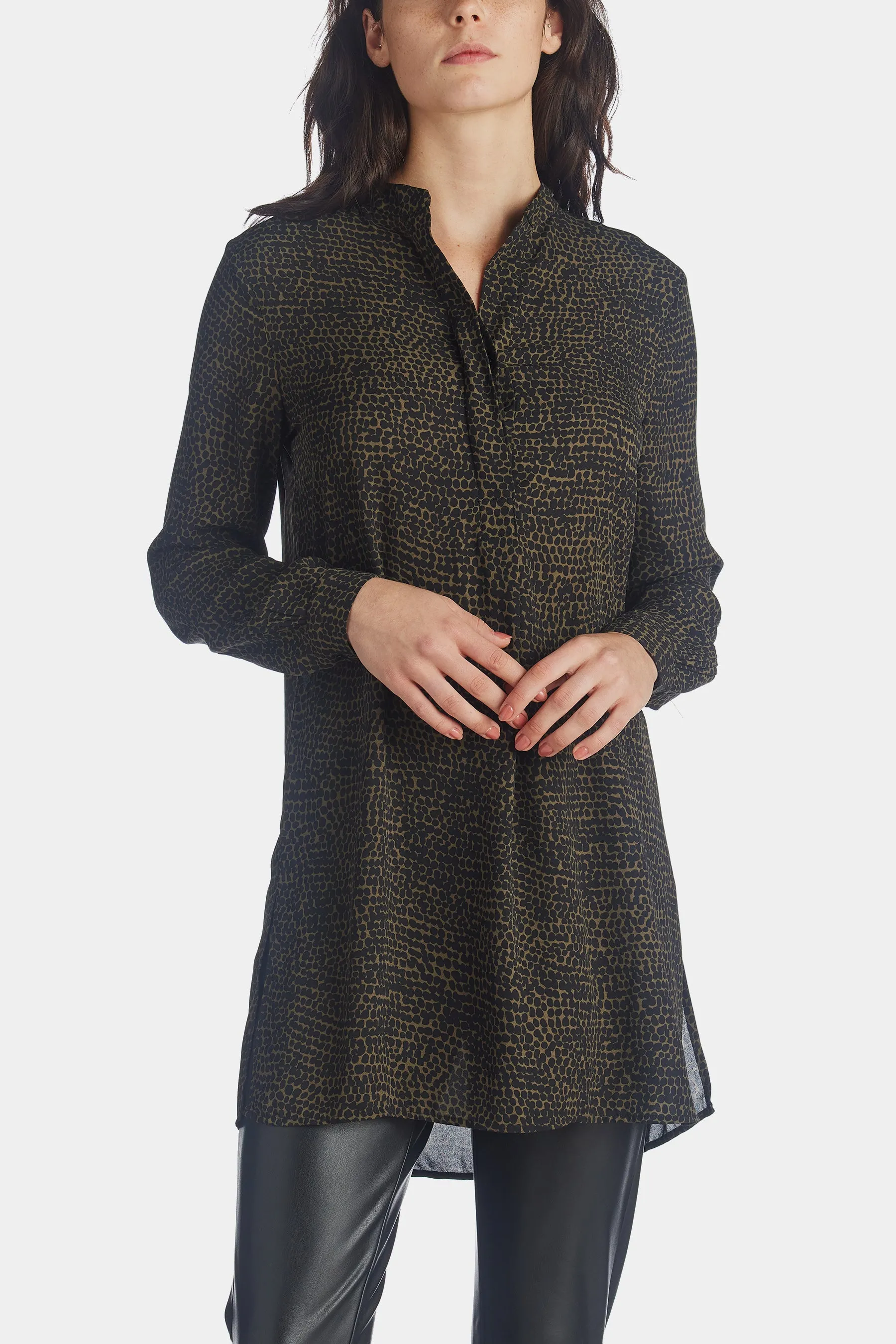 Long Sleeve Pop-Over Tunic