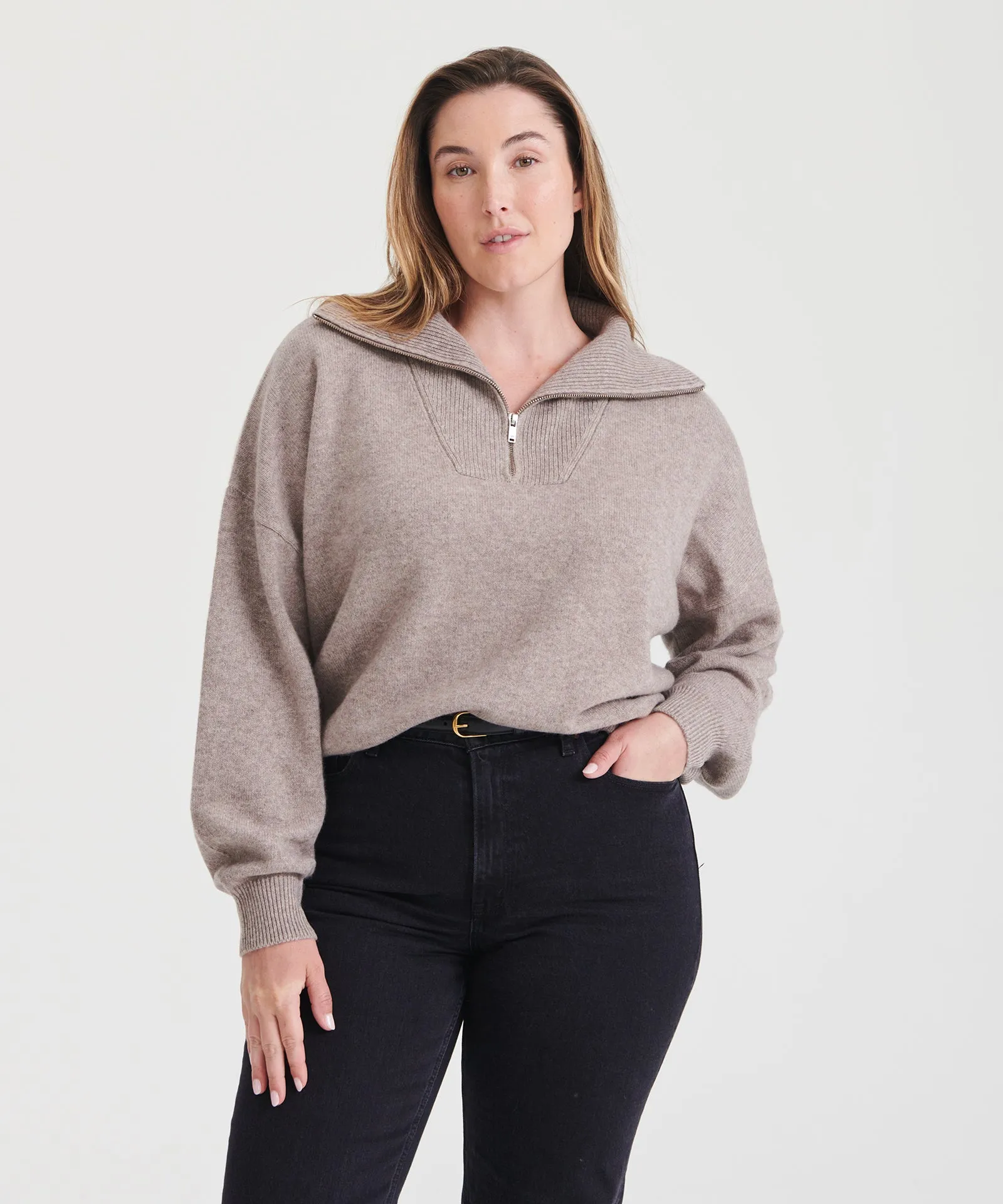 Luxe Cashmere Quarter Zip