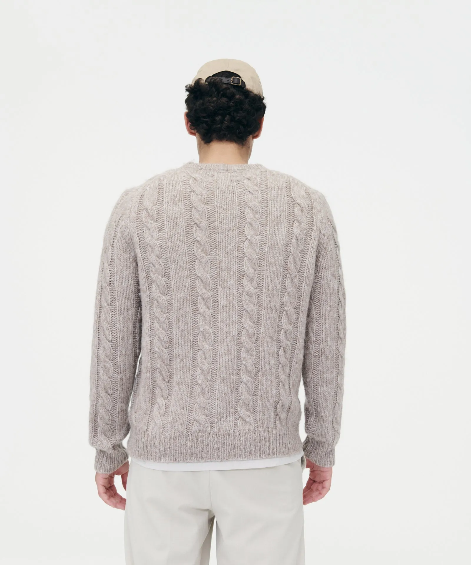 Luxe Novelty Cable V-Neck Sweater