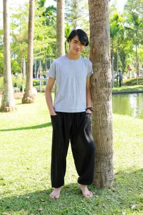 MEN BLACK HAREM PANTS