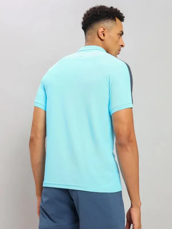 Men Colorblock Slim Fit Polo T-shirt with MATPIQ