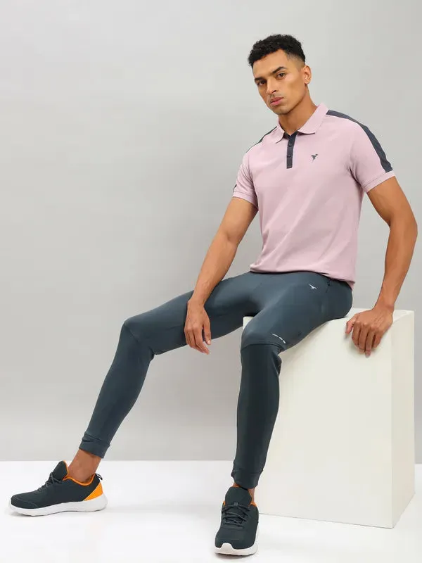 Men Colorblock Slim Fit Polo T-shirt with MATPIQ