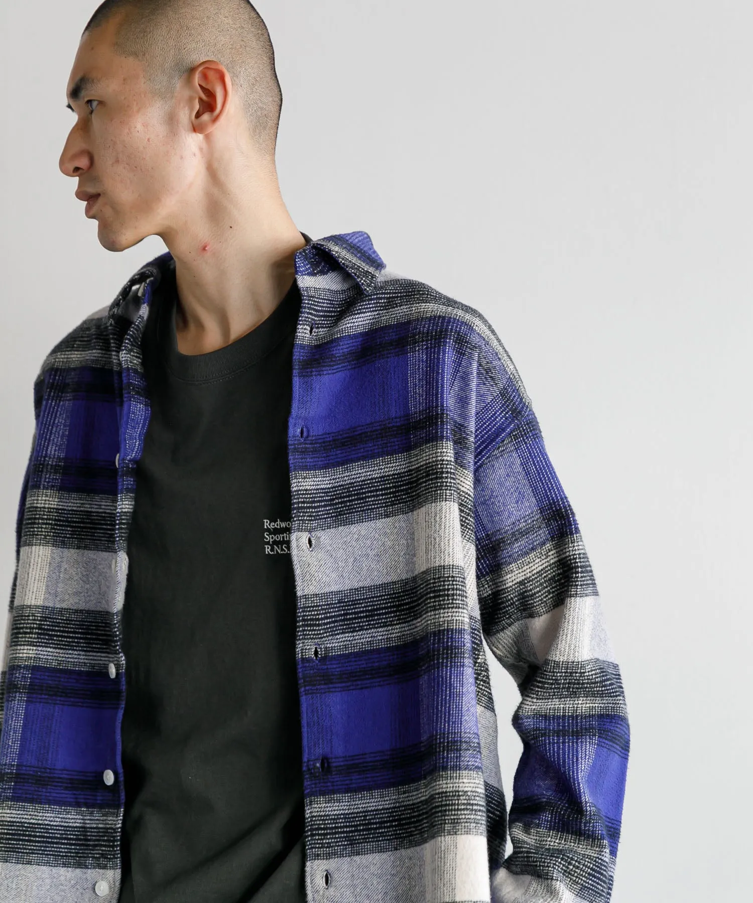 【MEN , WOMEN】NOMA t.d. Ombre Plaid Shirt