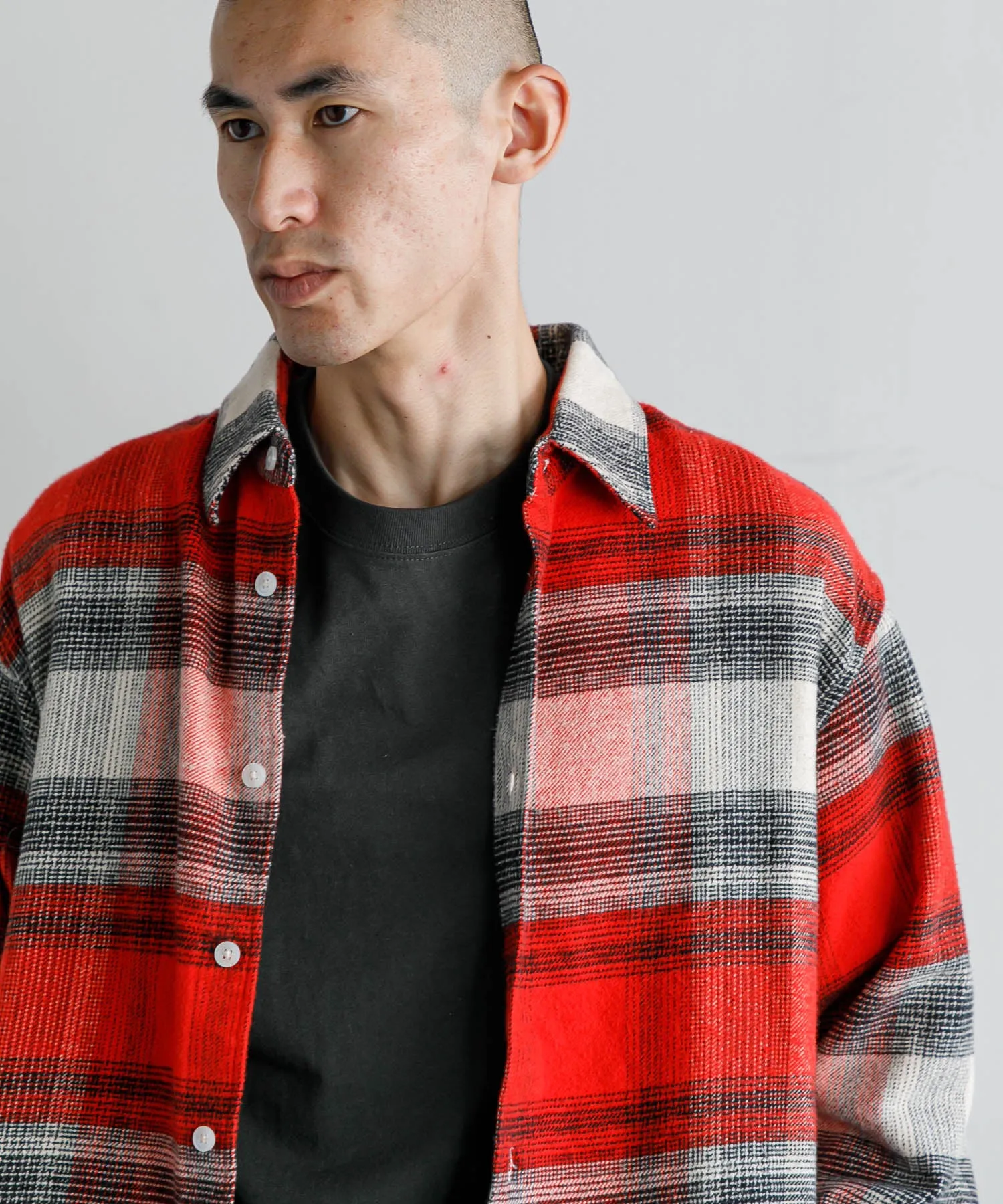 【MEN , WOMEN】NOMA t.d. Ombre Plaid Shirt