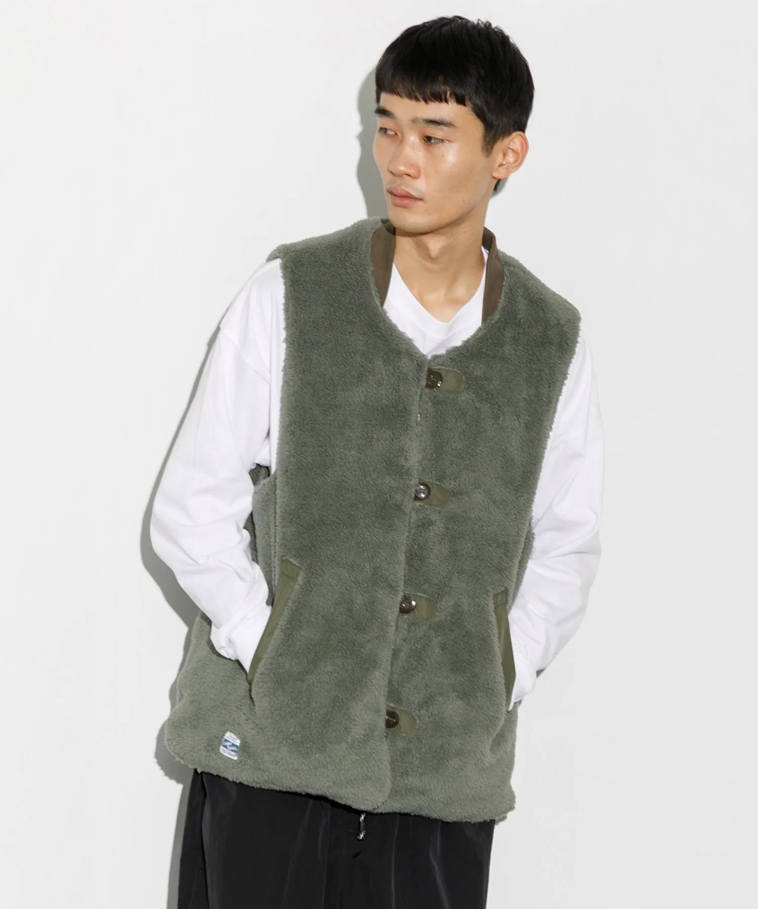 【MEN】ARMY TWILL DENIM  PE WEATHER REVERSIBLE VEST