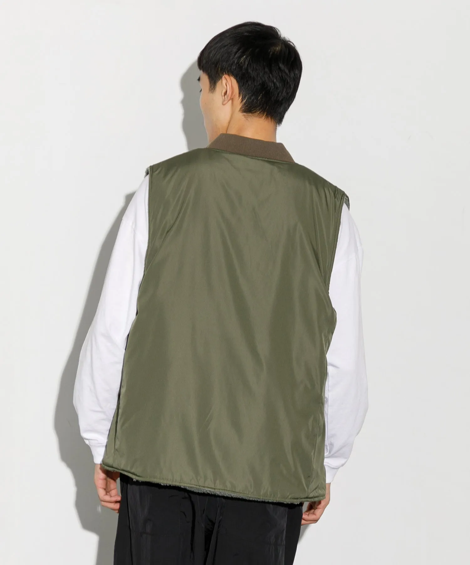 【MEN】ARMY TWILL DENIM  PE WEATHER REVERSIBLE VEST