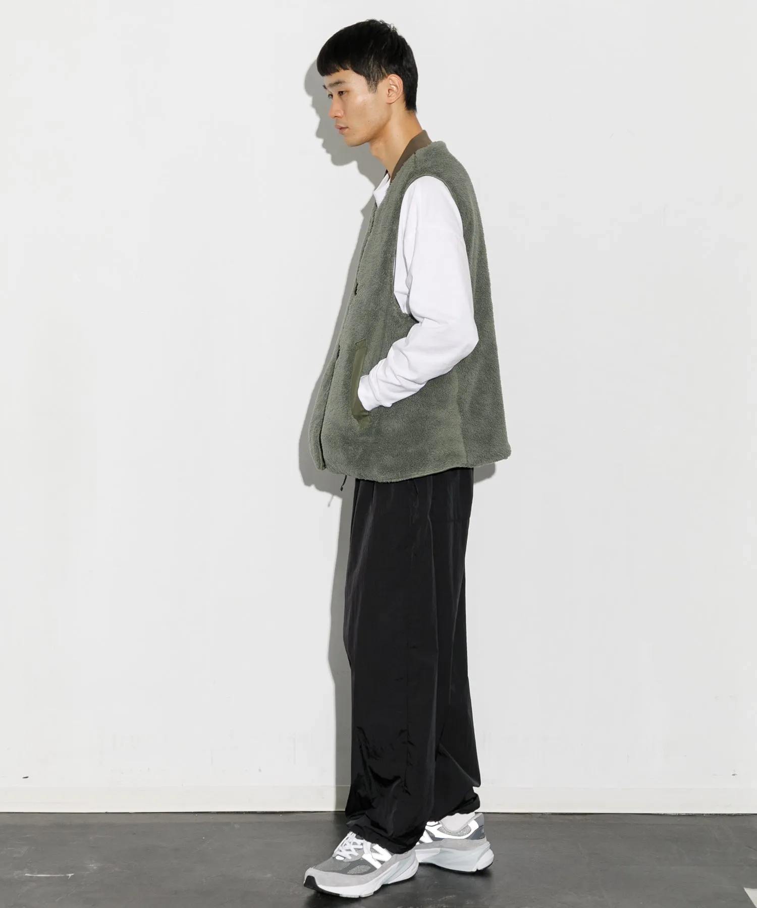 【MEN】ARMY TWILL DENIM  PE WEATHER REVERSIBLE VEST