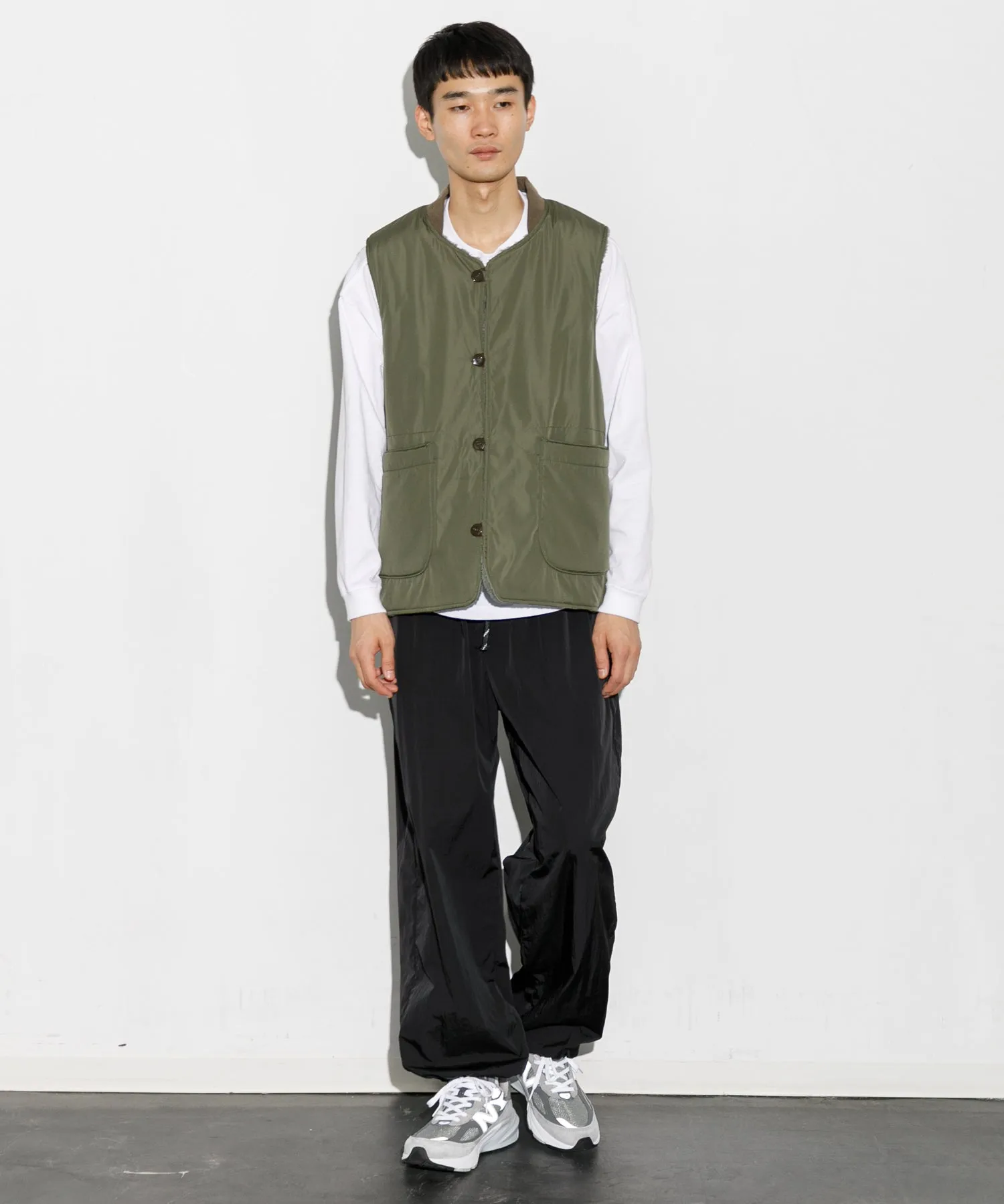 【MEN】ARMY TWILL DENIM  PE WEATHER REVERSIBLE VEST