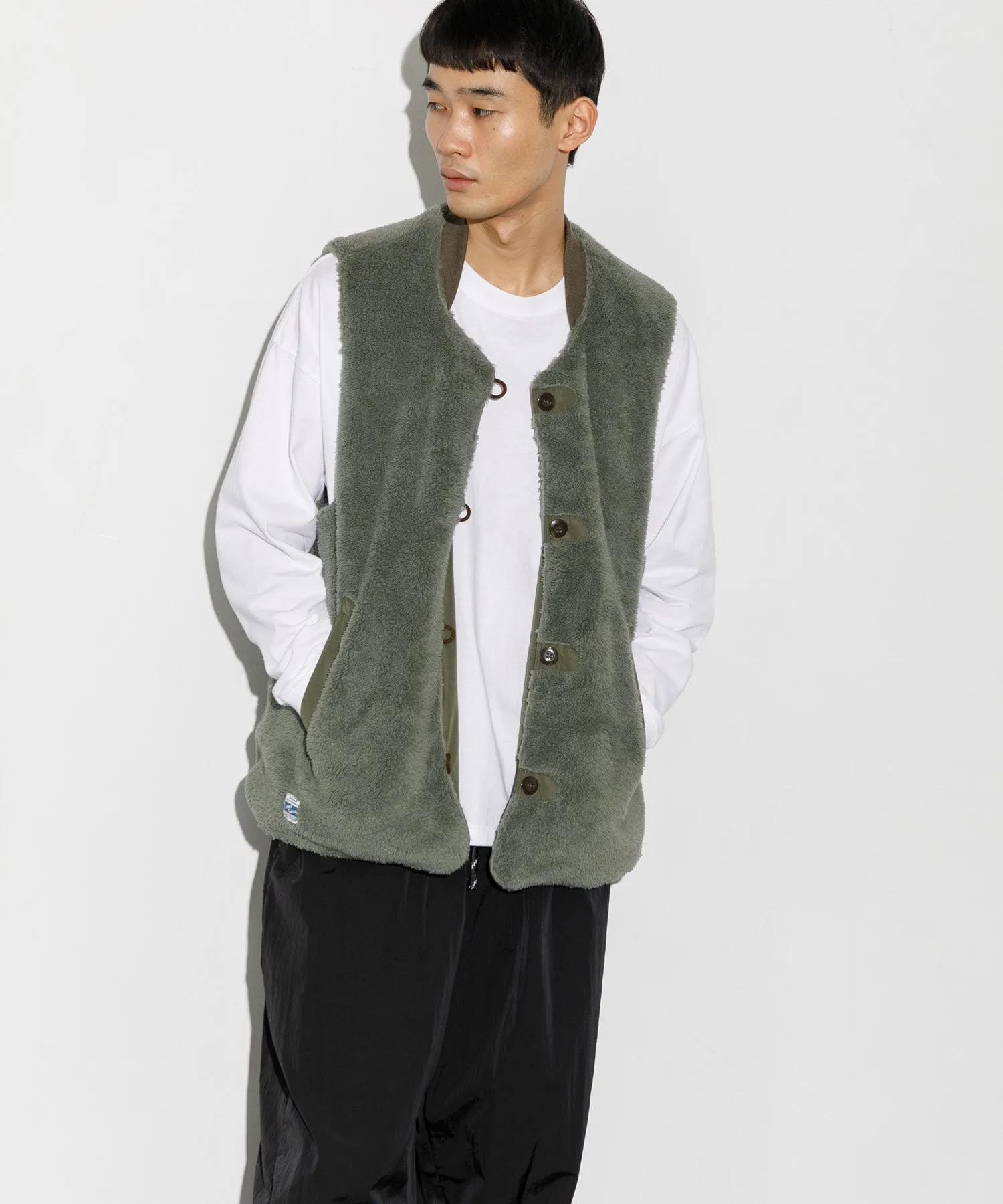 【MEN】ARMY TWILL DENIM  PE WEATHER REVERSIBLE VEST