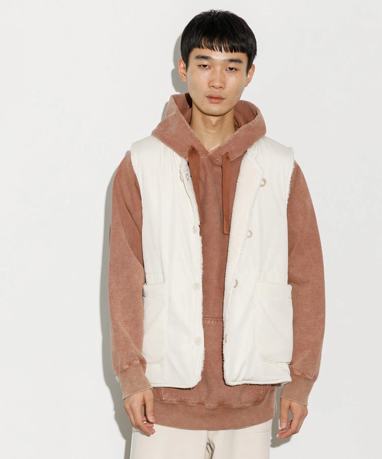 【MEN】ARMY TWILL DENIM  PE WEATHER REVERSIBLE VEST