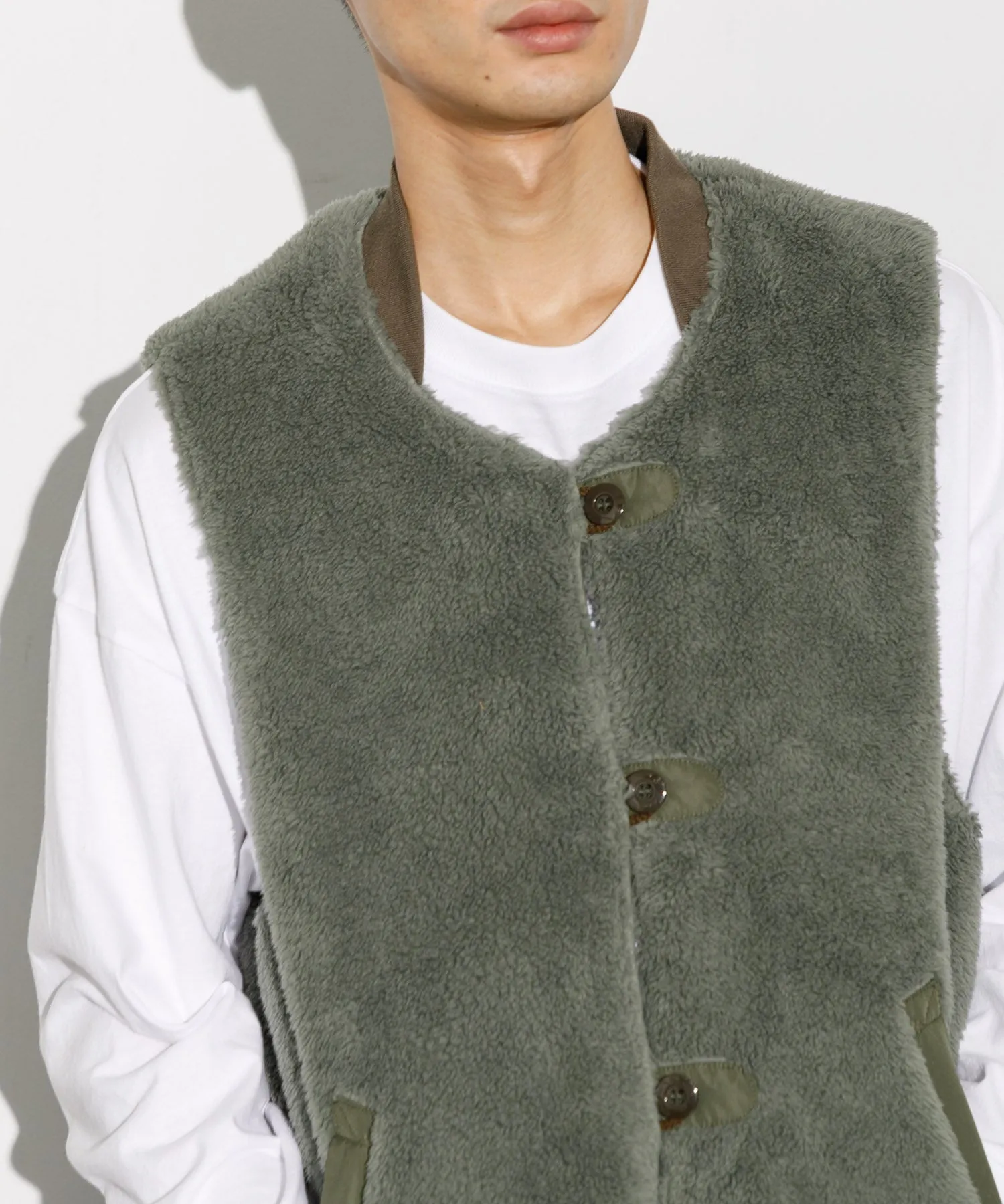 【MEN】ARMY TWILL DENIM  PE WEATHER REVERSIBLE VEST