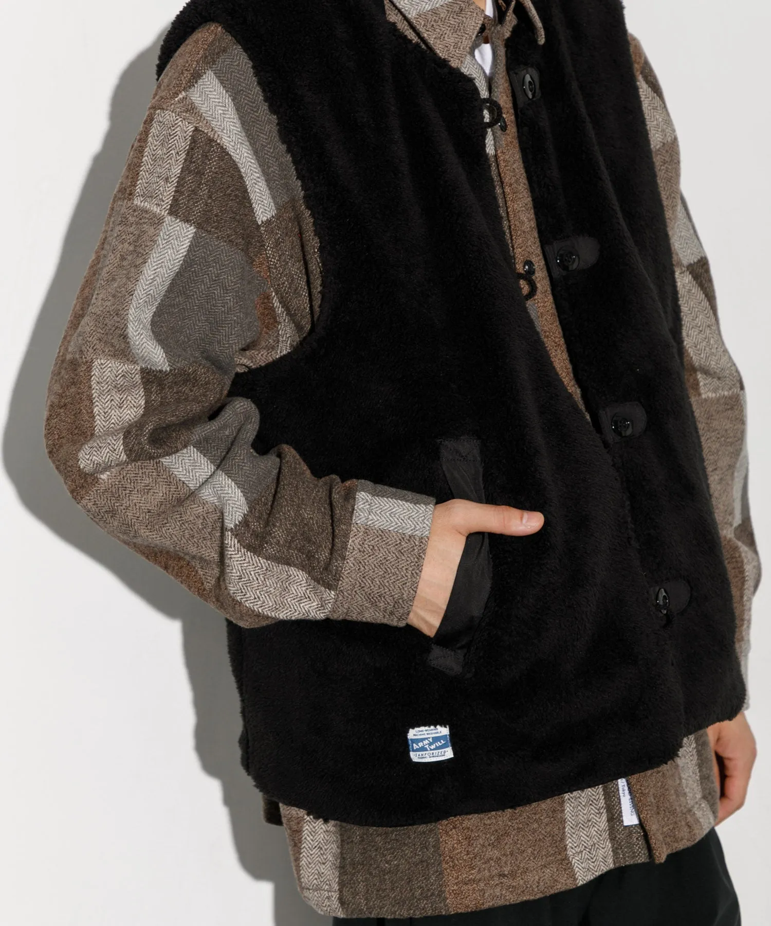 【MEN】ARMY TWILL DENIM  PE WEATHER REVERSIBLE VEST