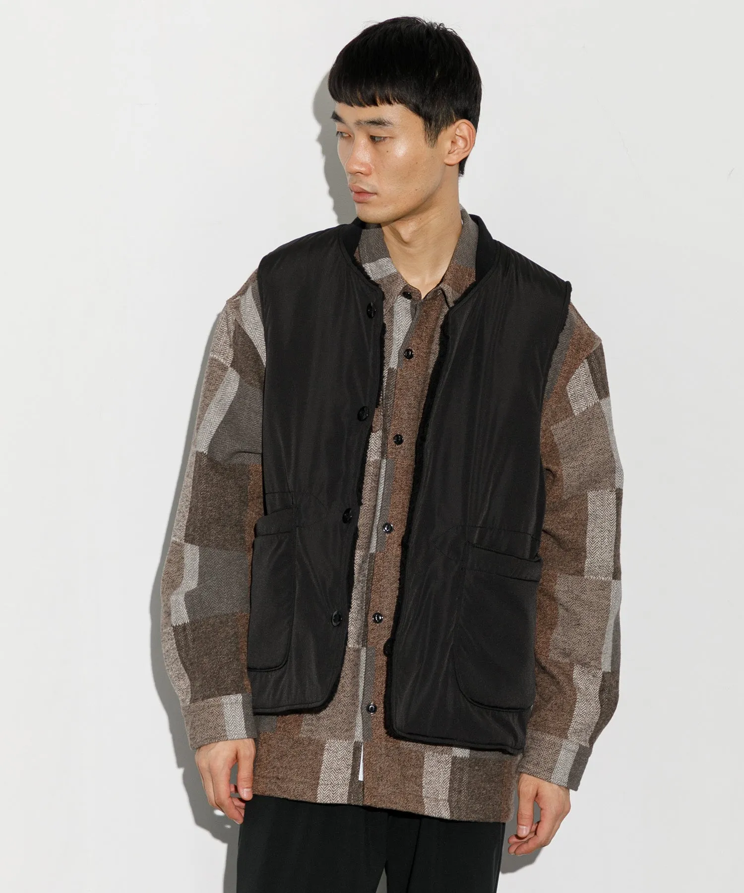 【MEN】ARMY TWILL DENIM  PE WEATHER REVERSIBLE VEST