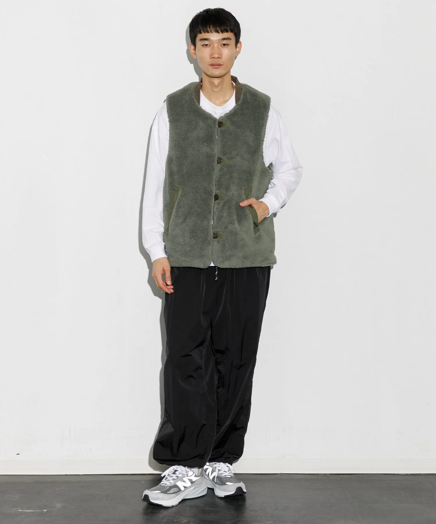 【MEN】ARMY TWILL DENIM  PE WEATHER REVERSIBLE VEST