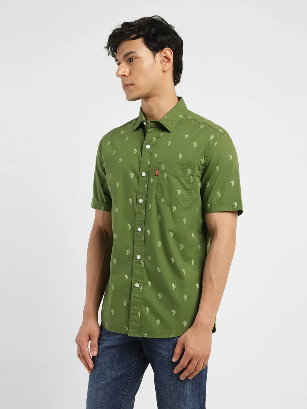 Men's All Over Printed Slim Fit Shirt