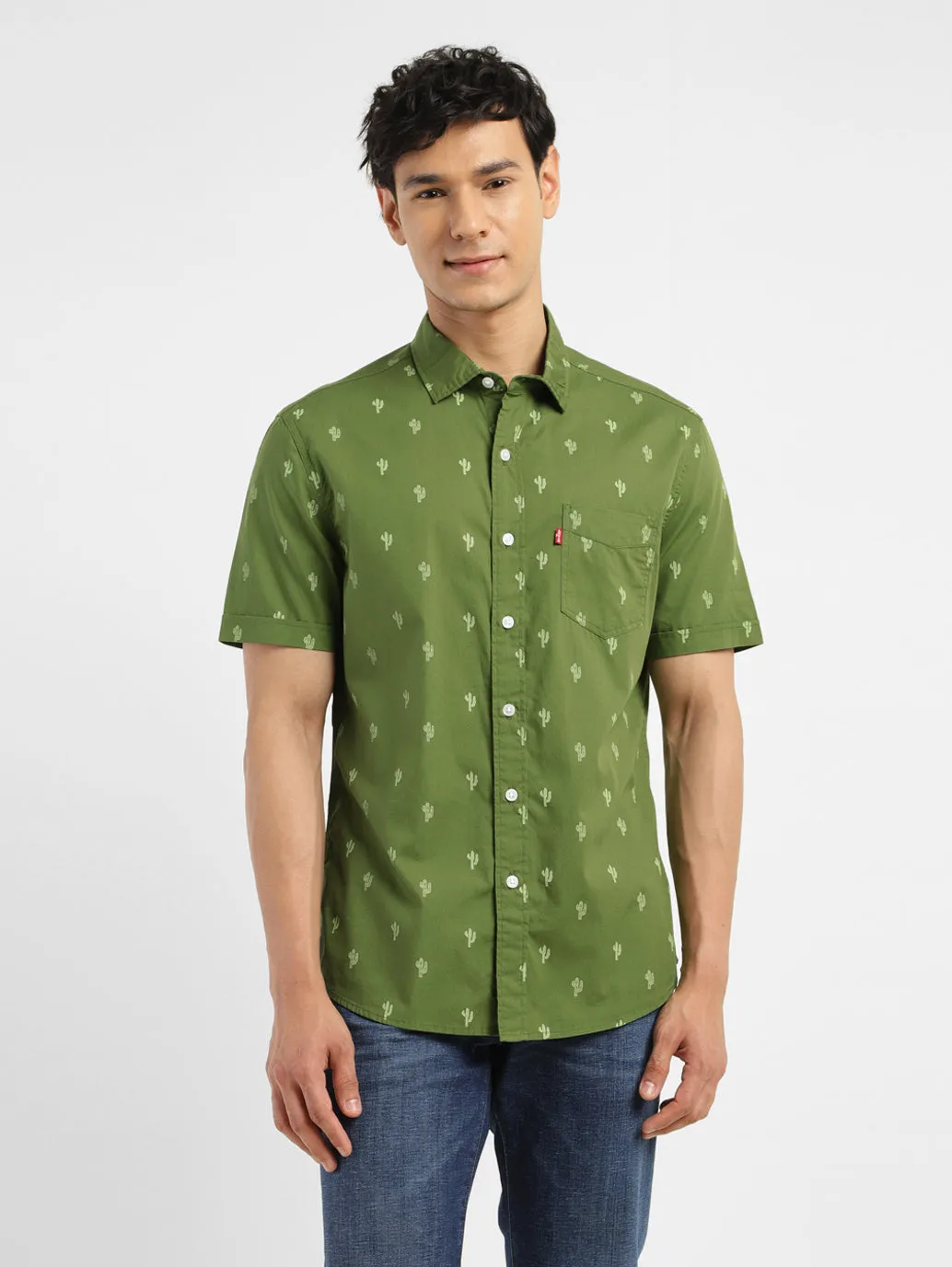 Men's All Over Printed Slim Fit Shirt