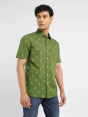 Men's All Over Printed Slim Fit Shirt