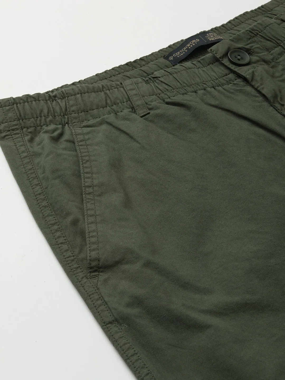 Men's Green Cotton Jogger