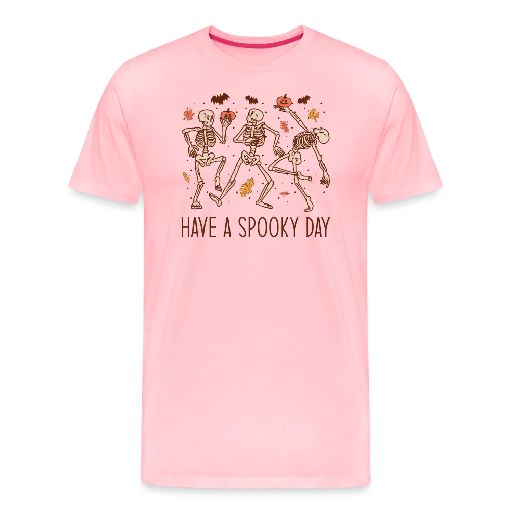 Men's 'Have a Spooky Day' Dancing Skeletons Premium Tee: The Ultimate Blend of Spook and Swagger for Halloween