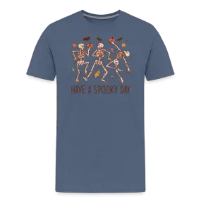 Men's 'Have a Spooky Day' Dancing Skeletons Premium Tee: The Ultimate Blend of Spook and Swagger for Halloween