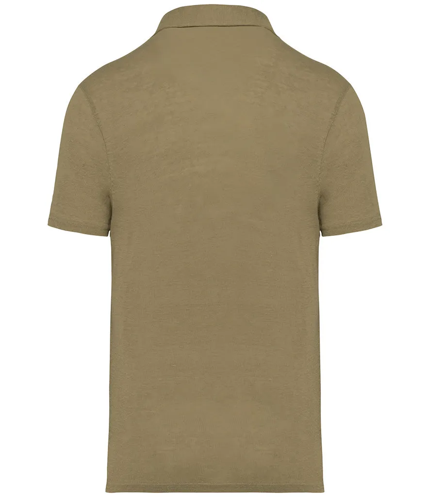 Men's Native Spirit Linen Polo Shirt {NS220}