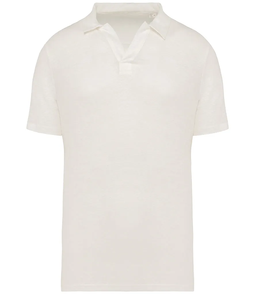 Men's Native Spirit Linen Polo Shirt {NS220}