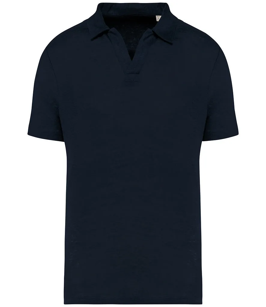 Men's Native Spirit Linen Polo Shirt {NS220}